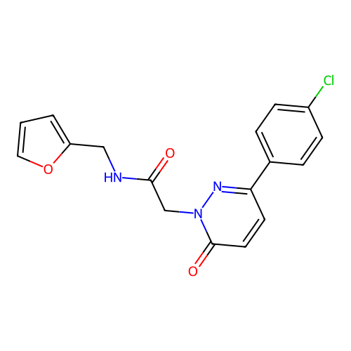 2-(3-(4-chlorophenyl)-6-oxopyridazin-1(6H)-yl)-N-(furan-2-ylmethyl)acetamide structure
