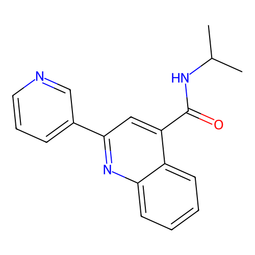 N-propan-2-yl-2-pyridin-3-ylquinoline-4-carboxamide structure