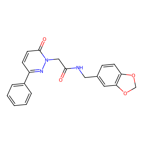 N-(1,3-benzodioxol-5-ylmethyl)-2-(6-oxo-3-phenylpyridazin-1(6H)-yl)acetamide structure