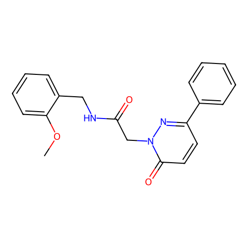 N-(2-methoxybenzyl)-2-(6-oxo-3-phenylpyridazin-1(6H)-yl)acetamide structure