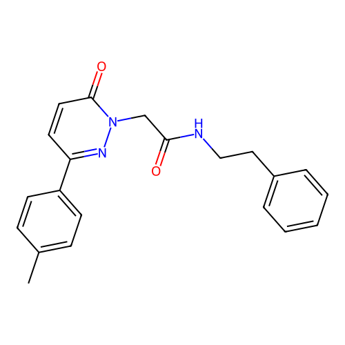 2-(6-oxo-3-(p-tolyl)pyridazin-1(6H)-yl)-N-phenethylacetamide structure