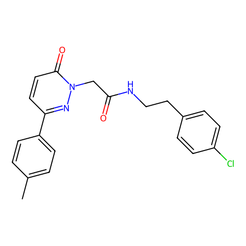 N-[2-(4-chlorophenyl)ethyl]-2-[3-(4-methylphenyl)-6-oxopyridazin-1-yl]acetamide structure