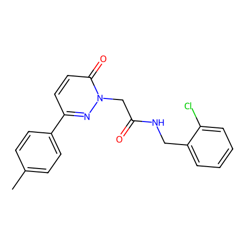 N-[(2-chlorophenyl)methyl]-2-[3-(4-methylphenyl)-6-oxopyridazin-1-yl]acetamide structure