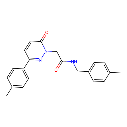 N-[(4-methylphenyl)methyl]-2-[3-(4-methylphenyl)-6-oxopyridazin-1-yl]acetamide structure