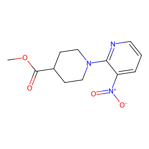 Methyl 1-(3-nitropyridin-2-yl)piperidine-4-carboxylate structure