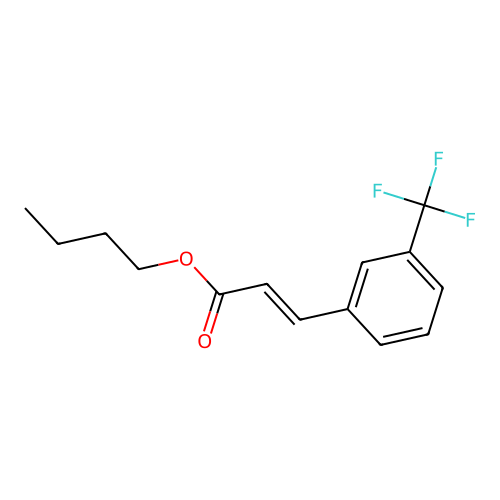 2-Propenoic acid, 3-[3-(trifluoromethyl)phenyl]-, butyl ester, (2E)- structure