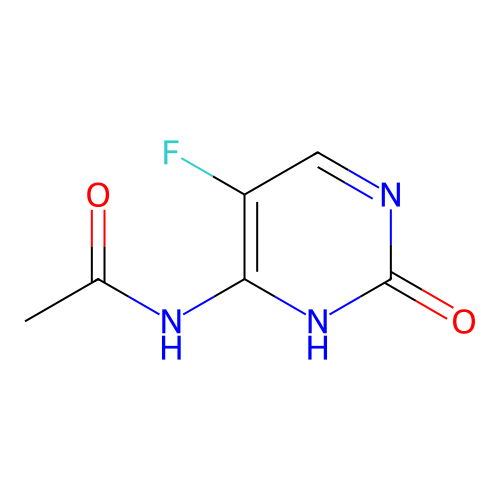 N-(5-fluoro-2-oxo-1,2-dihydropyrimidin-4-yl)acetamide structure