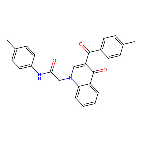 2-[3-(4-methylbenzoyl)-4-oxoquinolin-1-yl]-N-(4-methylphenyl)acetamide structure