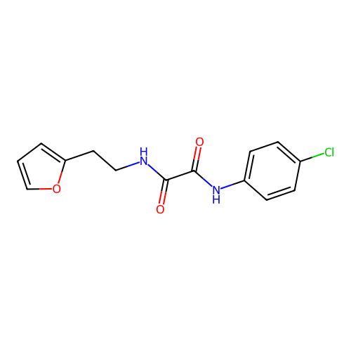 N'-(4-chlorophenyl)-N-[2-(furan-2-yl)ethyl]oxamide structure