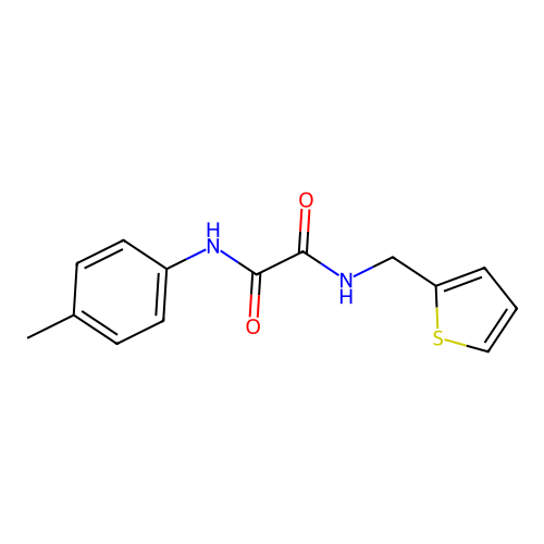 N1-(thiophen-2-ylmethyl)-N2-(p-tolyl)oxalamide structure
