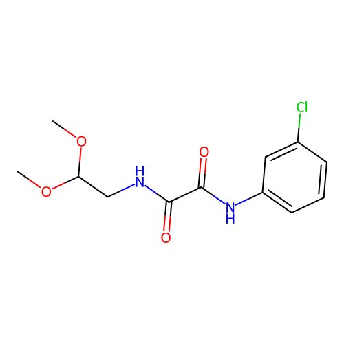 N'-(3-chlorophenyl)-N-(2,2-dimethoxyethyl)oxamide structure