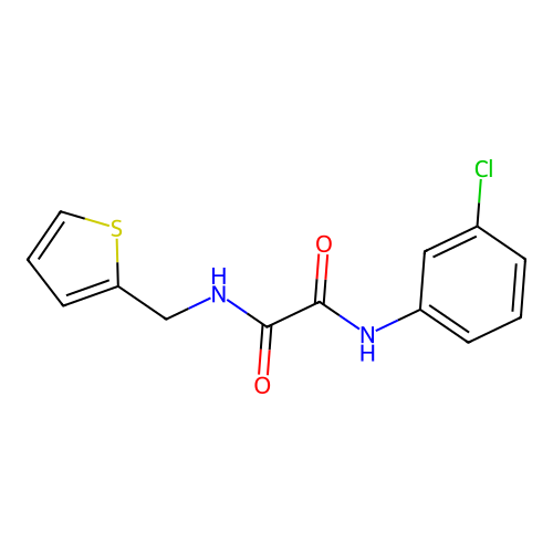 N'-(3-chlorophenyl)-N-(thiophen-2-ylmethyl)oxamide structure
