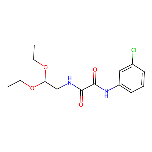 N'-(3-chlorophenyl)-N-(2,2-diethoxyethyl)oxamide structure