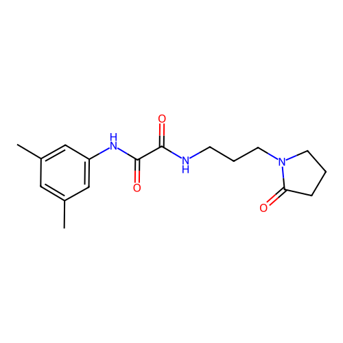 N1-(3,5-dimethylphenyl)-N2-(3-(2-oxopyrrolidin-1-yl)propyl)oxalamide structure