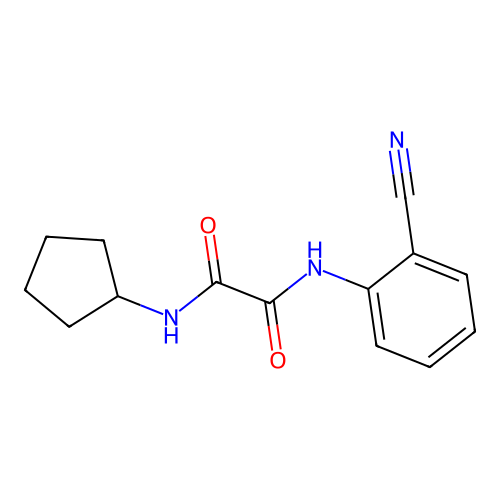 N1-(2-cyanophenyl)-N2-cyclopentyloxalamide structure