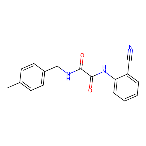 N1-(2-cyanophenyl)-N2-(4-methylbenzyl)oxalamide structure