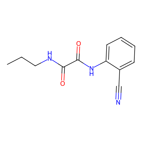 N1-(2-cyanophenyl)-N2-propyloxalamide structure