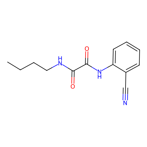 N1-butyl-N2-(2-cyanophenyl)oxalamide structure