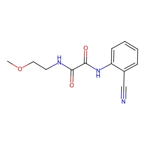 N1-(2-cyanophenyl)-N2-(2-methoxyethyl)oxalamide structure