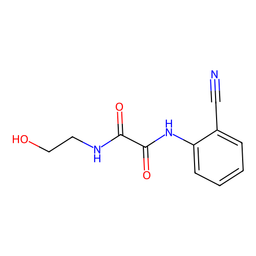 N1-(2-cyanophenyl)-N2-(2-hydroxyethyl)oxalamide structure