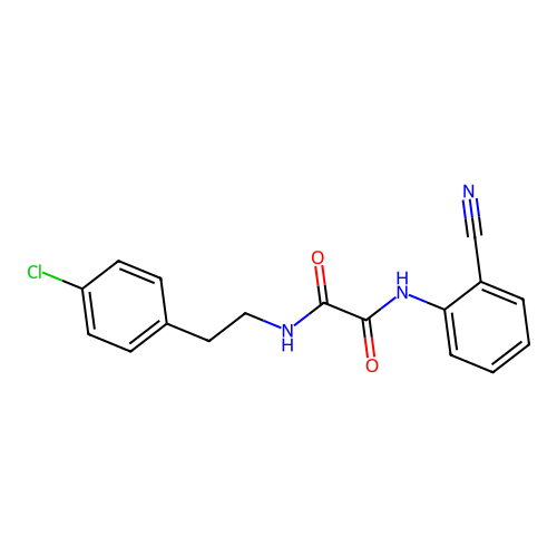 N1-(4-chlorophenethyl)-N2-(2-cyanophenyl)oxalamide structure