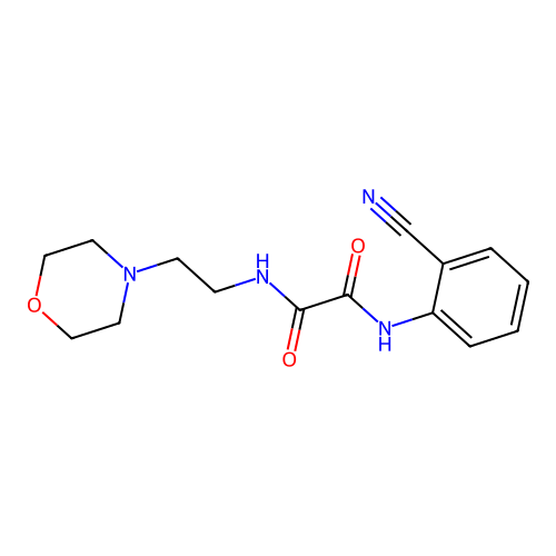 N1-(2-cyanophenyl)-N2-(2-morpholinoethyl)oxalamide structure