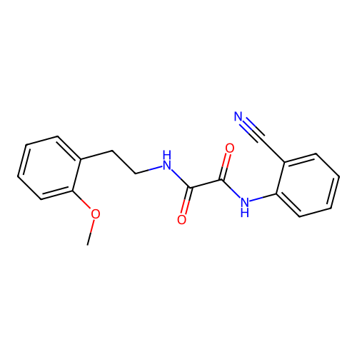 N1-(2-cyanophenyl)-N2-(2-methoxyphenethyl)oxalamide structure