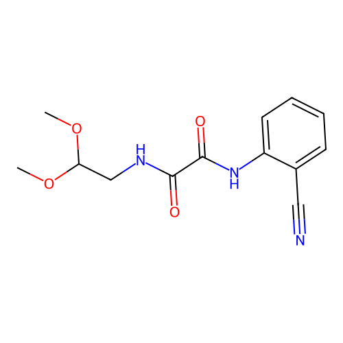 N1-(2-cyanophenyl)-N2-(2,2-dimethoxyethyl)oxalamide structure