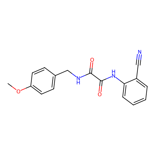 N1-(2-cyanophenyl)-N2-(4-methoxybenzyl)oxalamide structure
