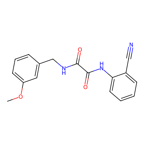 N1-(2-cyanophenyl)-N2-(3-methoxybenzyl)oxalamide structure
