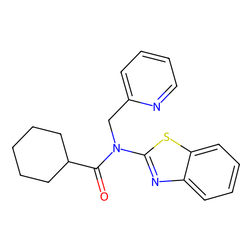N-(benzo[d]thiazol-2-yl)-N-(pyridin-2-ylmethyl)cyclohexanecarboxamide structure