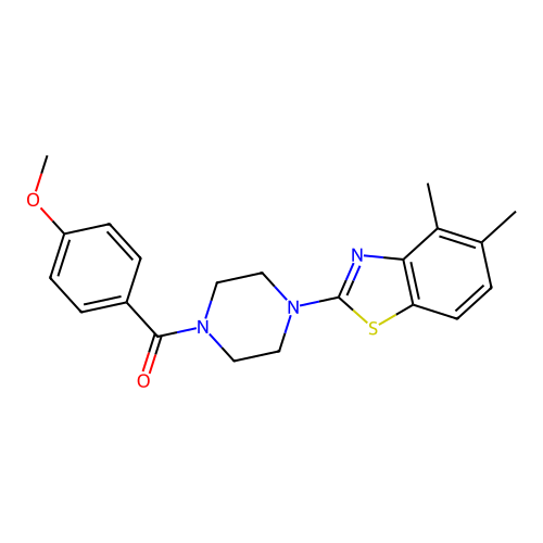 2-[4-(4-Methoxybenzoyl)piperazin-1-yl]-4,5-dimethyl-1,3-benzothiazole structure