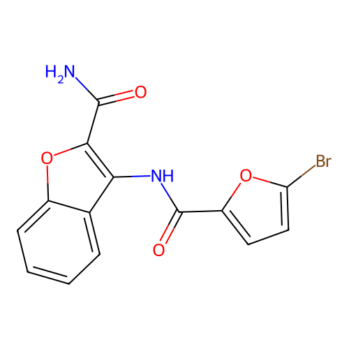 3-(5-Bromofuran-2-carboxamido)benzofuran-2-carboxamide structure