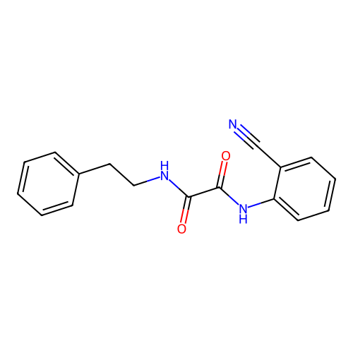 N1-(2-cyanophenyl)-N2-phenethyloxalamide structure