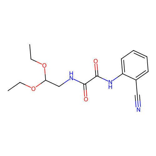 N1-(2-cyanophenyl)-N2-(2,2-diethoxyethyl)oxalamide structure