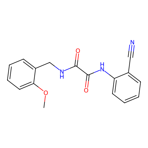 N1-(2-cyanophenyl)-N2-(2-methoxybenzyl)oxalamide structure