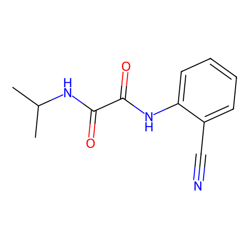 N1-(2-cyanophenyl)-N2-isopropyloxalamide structure