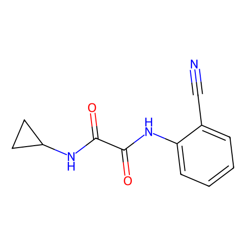 N1-(2-cyanophenyl)-N2-cyclopropyloxalamide structure