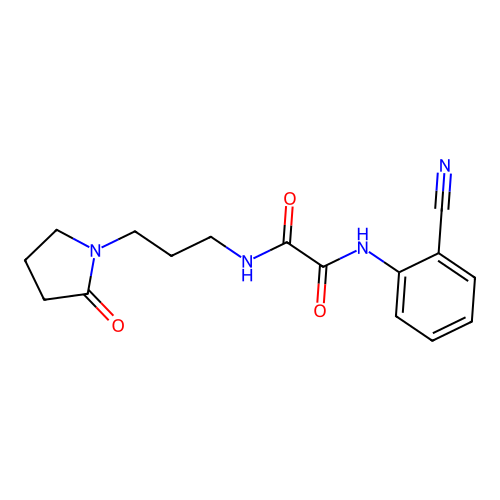 N1-(2-cyanophenyl)-N2-(3-(2-oxopyrrolidin-1-yl)propyl)oxalamide structure
