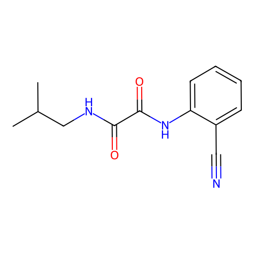 N1-(2-cyanophenyl)-N2-isobutyloxalamide structure