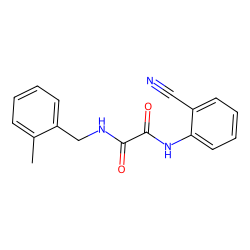 N1-(2-cyanophenyl)-N2-(2-methylbenzyl)oxalamide structure