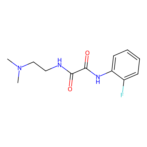 N1-(2-(dimethylamino)ethyl)-N2-(2-fluorophenyl)oxalamide structure