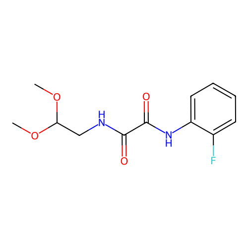 N1-(2,2-dimethoxyethyl)-N2-(2-fluorophenyl)oxalamide structure