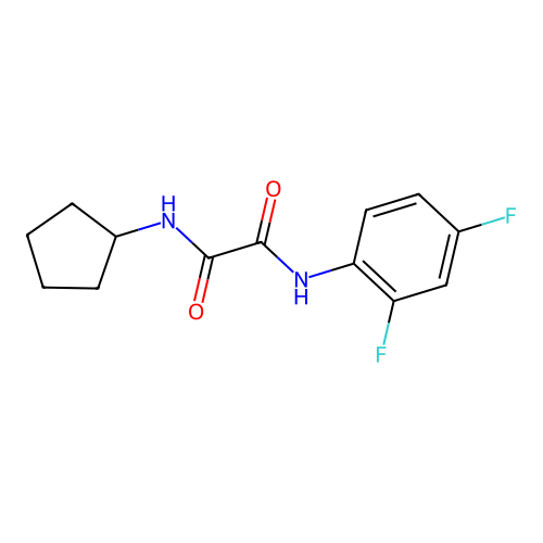 N1-cyclopentyl-N2-(2,4-difluorophenyl)oxalamide structure