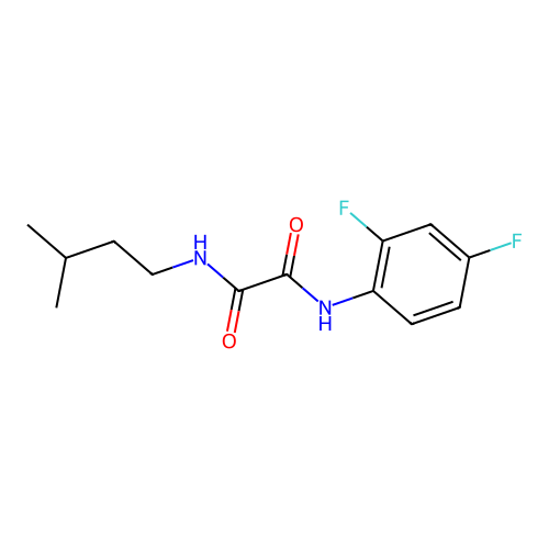 N1-(2,4-difluorophenyl)-N2-isopentyloxalamide structure