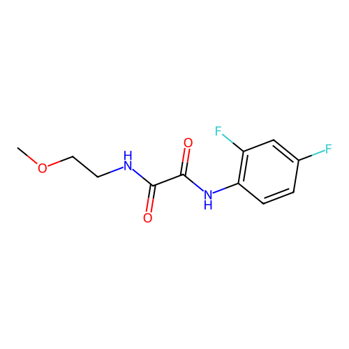 N1-(2,4-difluorophenyl)-N2-(2-methoxyethyl)oxalamide structure