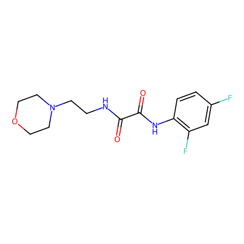N1-(2,4-difluorophenyl)-N2-(2-morpholinoethyl)oxalamide structure