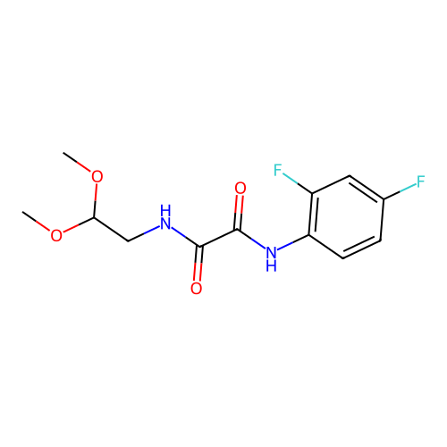 N1-(2,4-difluorophenyl)-N2-(2,2-dimethoxyethyl)oxalamide structure