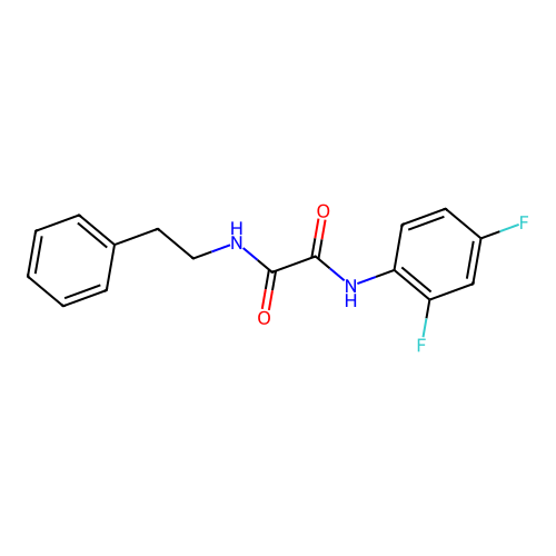 N1-(2,4-difluorophenyl)-N2-phenethyloxalamide structure