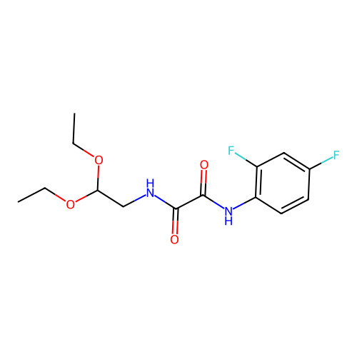N1-(2,2-diethoxyethyl)-N2-(2,4-difluorophenyl)oxalamide structure